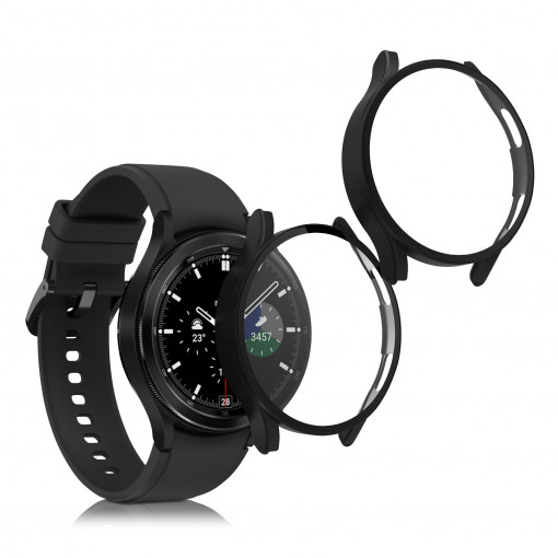 Set 2 huse pentru Samsung Watch 5 (40mm)/Watch 4 (40mm), Kwmobile, Negru, Plastic, 58066.01