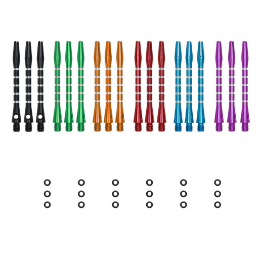 Set 3 Tije pentru sageti de darts 48 mm, Kwmobile, Multicolor, Metal, 51060.03