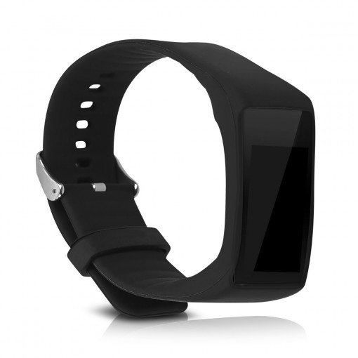 Curea pentru Polar A370 / A360, kwmobile, Silicon, Negru, 43571.01