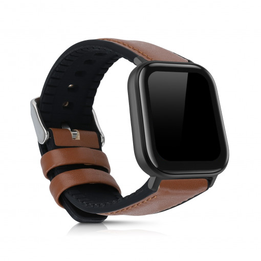 Curea pentru Xiaomi Amazfit GTS / Amazfit GTS 2, Piele naturala, Maro, 54019.05