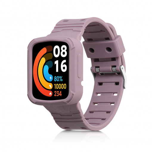 Curea pentru Xiaomi Mi Watch Lite/Redmi Watch, Kwmobile, Mov, Silicon, 58886.192
