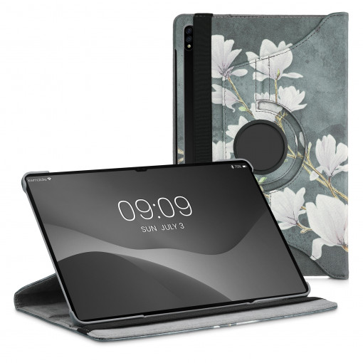 Husa 360° pentru tableta Samsung Galaxy Tab S8 Plus, Kwmobile, Multicolor, Piele ecologica, 57471.02
