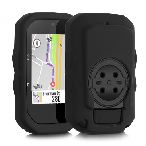 Husa de protectie pentru GPS Bryton S500 E/S500 T, Kwmobile, Negru, Silicon, 58346.01