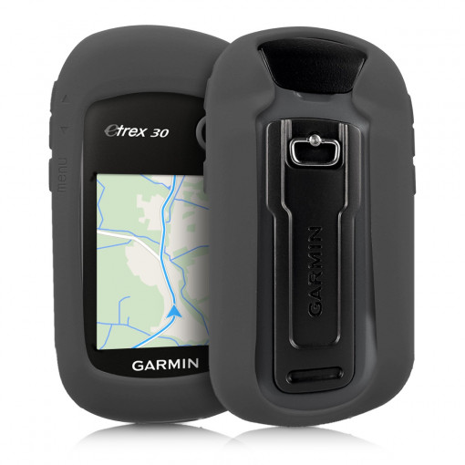 Husa de protectie pentru GPS Garmin eTrex 201x/eTrex 209x/eTrex 309x, Kwmobile, Gri, Silicon, 43608.22