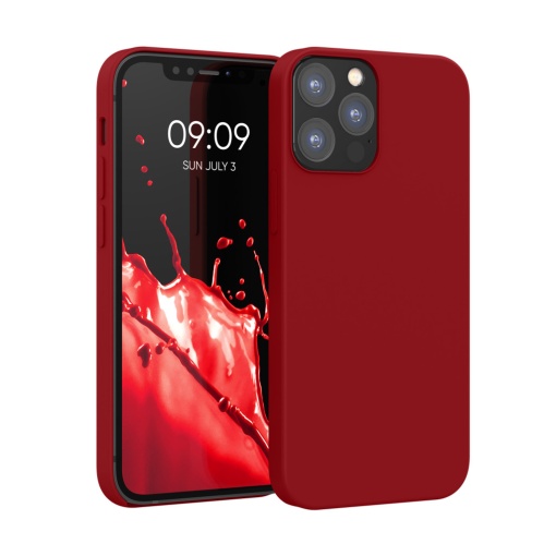 Husa Kwmobile pentru Apple iPhone 12/iPhone 12 Pro, Rosu, Silicon, KWM000011JP101C