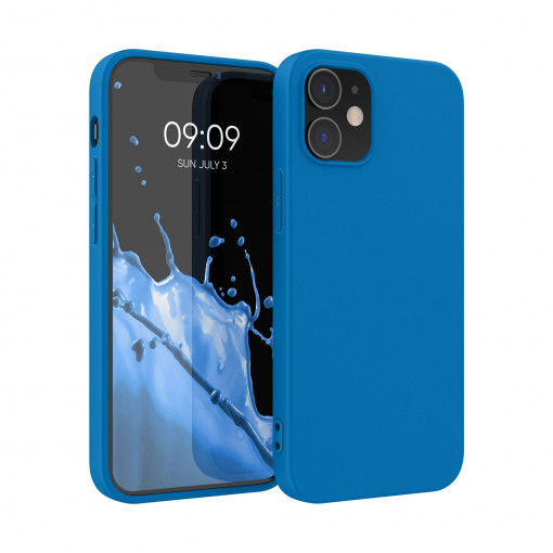 Husa Kwmobile pentru Apple iPhone 12/iPhone 12 Pro, Silicon, Albastru, 53938.228