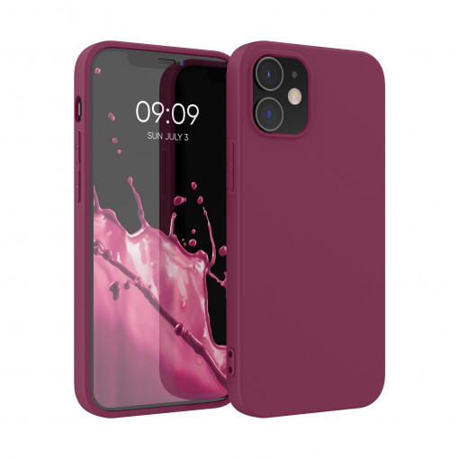 Husa kwmobile pentru Apple iPhone 12/iPhone 12 Pro, Silicon, Visiniu, 53938.187 - Img 1