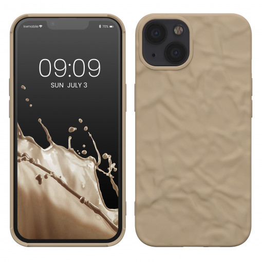 Husa kwmobile pentru Apple iPhone 13, Silicon, Crem, 59836.16