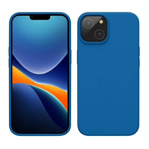 Husa Kwmobile pentru Apple iPhone 14, Silicon, Albastru, 59071.228