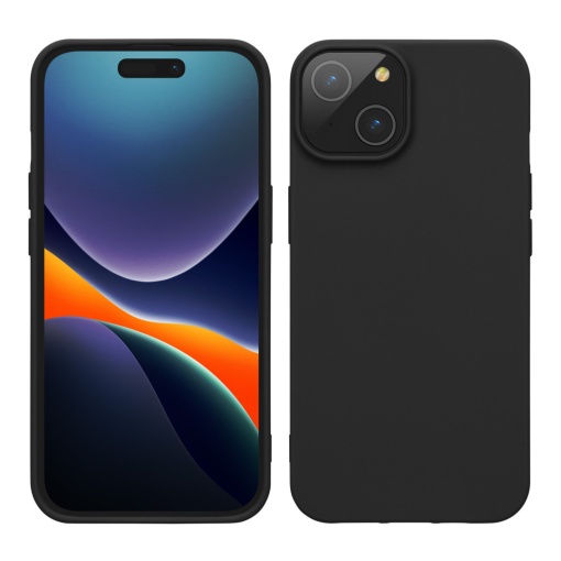 Husa Kwmobile pentru Apple iPhone 15 Plus, Negru, Silicon, 61958.47