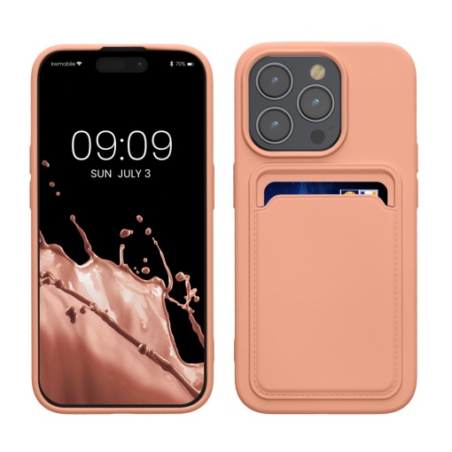Husa Kwmobile pentru Apple iPhone 15 Pro, Roz deschis, Silicon, KWM000020EO008C
