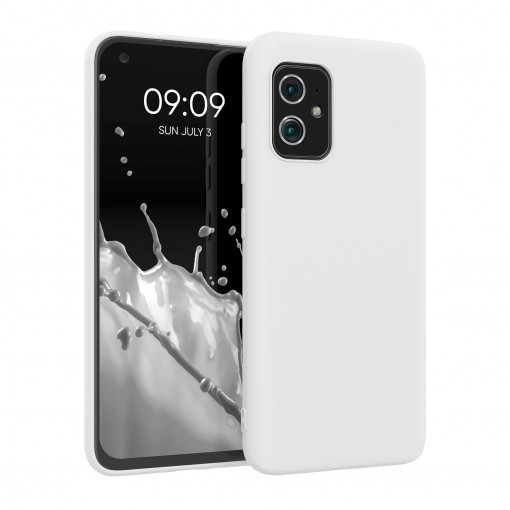 Husa kwmobile pentru Asus Zenfone 8, Silicon, Alb, 55257.48