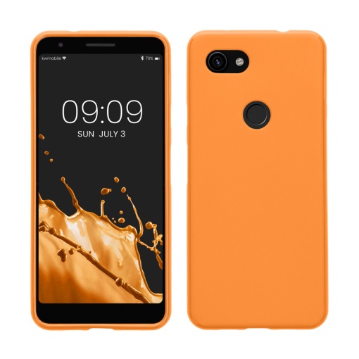 Husa Kwmobile pentru Google Pixel 3a, Portocaliu, Silicon, KWM000009OS032C