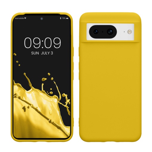 Husa Kwmobile pentru Google Pixel 8, Galben, Silicon, 61855.165