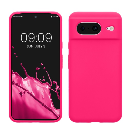 Husa Kwmobile pentru Google Pixel 8, Roz, Silicon, KWM000020JF015C - Img 1