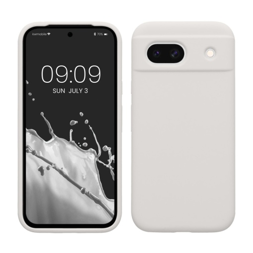 Husa Kwmobile pentru Google Pixel 8a, Alb, Silicon, KWM000020KQ022C