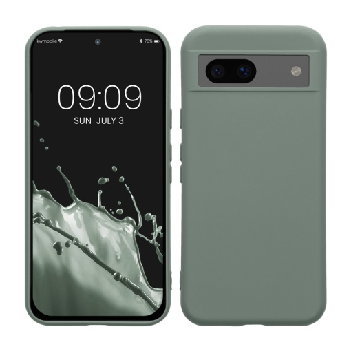Husa Kwmobile pentru Google Pixel 8a, Verde deschis, Silicon, KWM000020LB008C