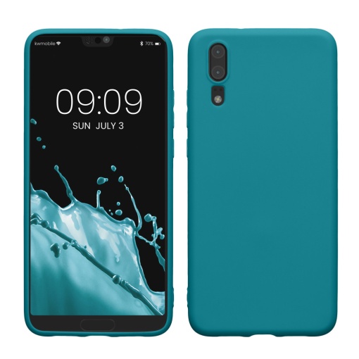 Husa Kwmobile pentru Huawei P20, Albastru, Silicon, KWM000008PX017C