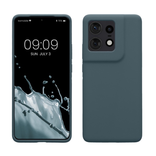 Husa Kwmobile pentru Motorola Edge 50 Pro, Verde inchis, Silicon, KWM000022SN002C