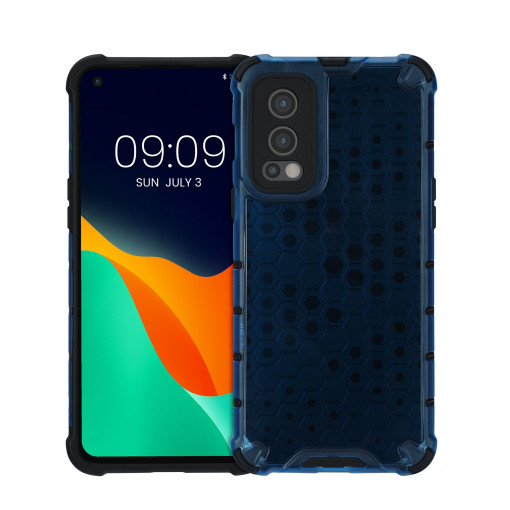 Husa kwmobile pentru OnePlus Nord 2 5G, Plastic, Albastru/Transparent, 60271.04