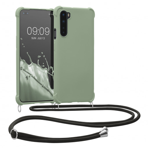 Husa Kwmobile pentru OnePlus Nord, Silicon, Verde, 55677.172