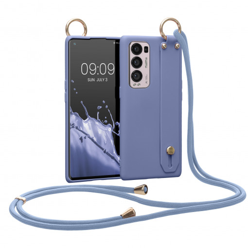 Husa Kwmobile pentru OPPO Find X3 Neo, Silicon, Albastru, 57332.130