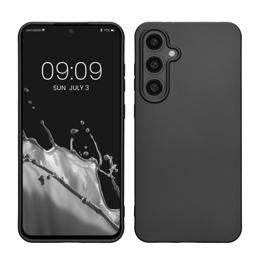 Husa Kwmobile pentru Samsung Galaxy S24 FE, Gri, Silicon, KWM000021WP004C