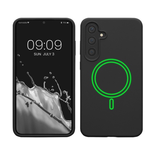 Husa Kwmobile pentru Samsung Galaxy S24 Plus, Negru, Silicon, KWM000021RI001C