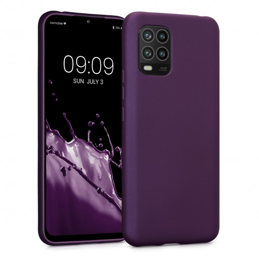 Husa kwmobile pentru Xiaomi Mi 10 Lite 5G, Silicon, Mov, 52491.115