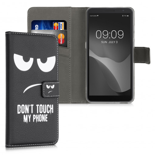 Husa pentru Alcatel 1B (2020), Piele ecologica, Negru, 52960.04, kwmobile