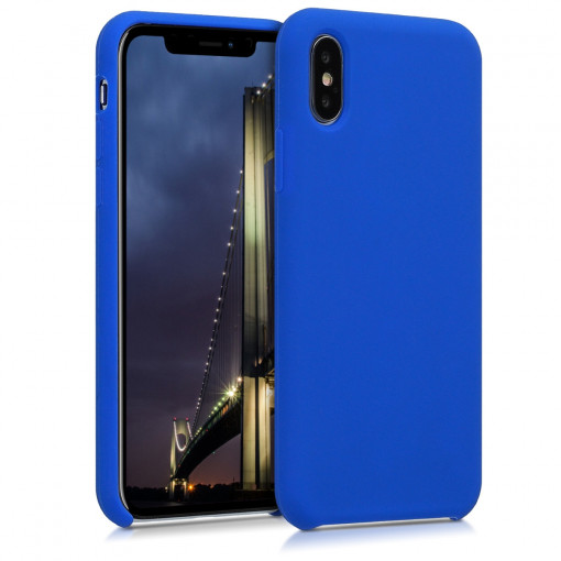 Husa pentru Apple iPhone X / iPhone XS, Silicon, Albastru, 42495.134