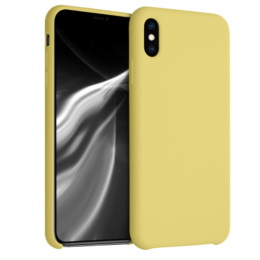 Husa pentru Apple iPhone XS Max, Silicon, Galben, 45909.216