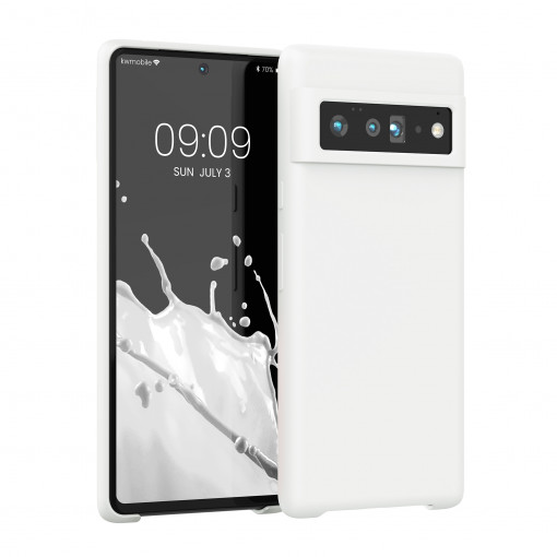 Husa pentru Google Pixel 6 Pro, Silicon, Alb, 55863.48, kwmobile - Img 1