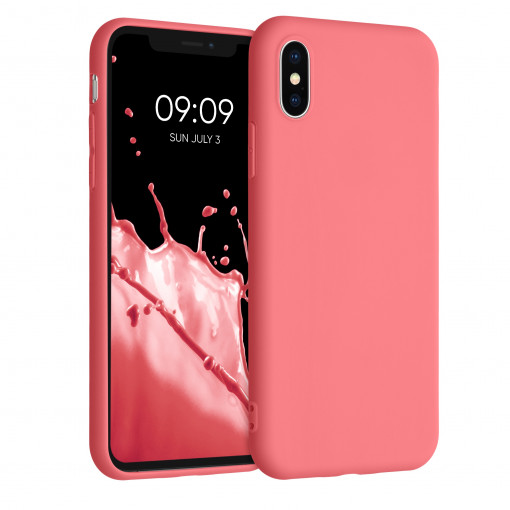 Husa pentru iPhone X / iPhone XS, Silicon, Roz, 42492.219