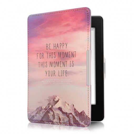 Husa pentru Kindle Paperwhite 7, Piele ecologica, Multicolor, 28118.06