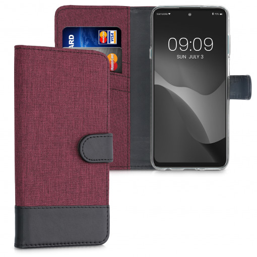 Husa pentru Motorola Edge 20 Lite, Textil, Rosu, 56064.20, kwmobile