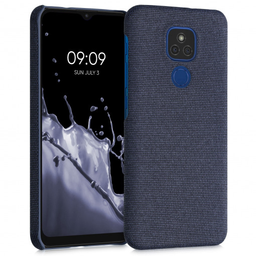 Husa pentru Motorola Moto G9 Play / Moto E7 Plus, Textil, Albastru, 55758.17