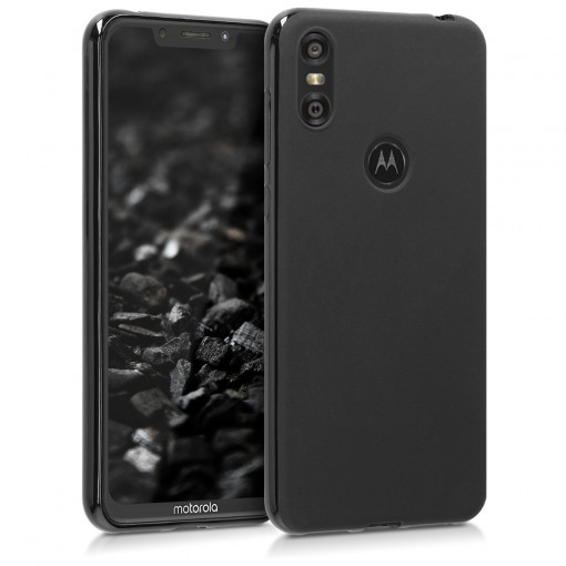 Husa pentru Motorola One, Silicon, Negru, 46296.47