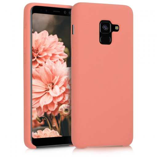 Husa pentru Samsung Galaxy A8 (2018), Silicon, Rose Gold, 46378.56