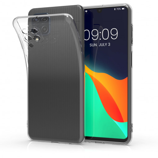 Husa pentru Samsung Galaxy M22, Silicon, Transparent, 56275.03, kwmobile