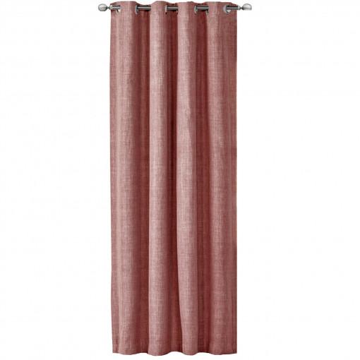 Perdea Elfie Opac cu inele Jemidi, 140 x 245 cm, Roz, Poliester, 55279.10.01