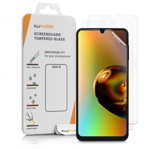 Set 3 folii de protectie Kwmobile pentru Samsung Galaxy M32 4G, Fata, Polimer, 57863.1