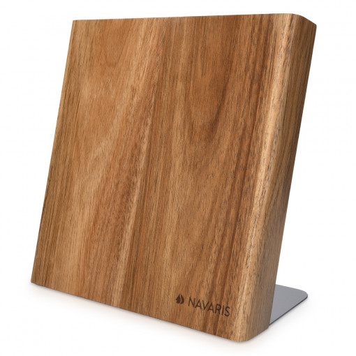 Suport magnetic pentru cutite din lemn de salcam, 23 x 22.5 cm, 47366.01.1
