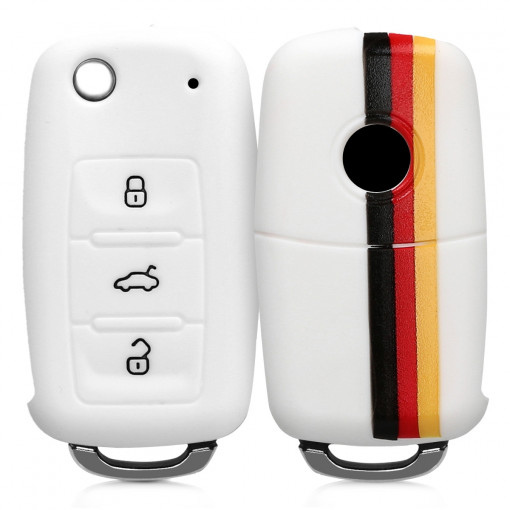 Husa Cheie Auto pentru VW / Skoda / Seat - 3 Butoane, Silicon, Multicolor, 41729.19