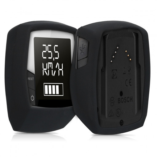 Husa de protectie pentru GPS Bosch Intuvia Performance Line, Kwmobile, Negru, Silicon, 49322.01