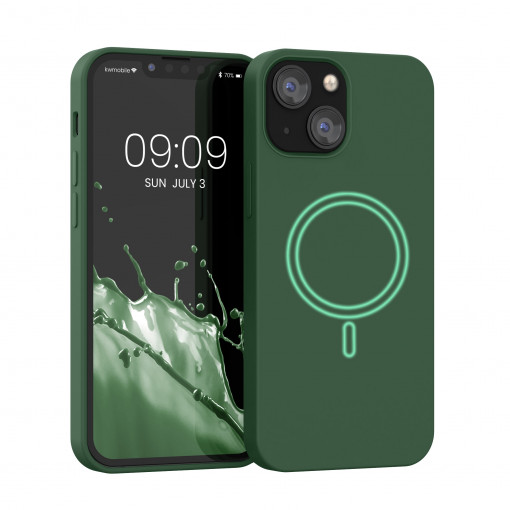 Husa Kwmobile pentru Apple iPhone 13 Mini, Silicon, Verde, 56558.172