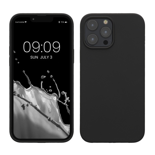 Husa Kwmobile pentru Apple iPhone 13 Pro Max, Negru, Silicon, KWM000013OY046C
