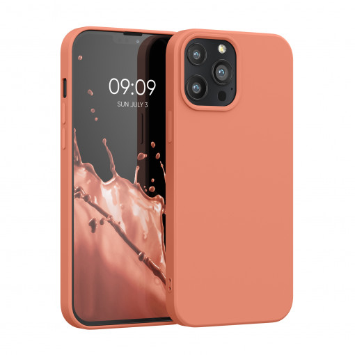 Husa Kwmobile pentru Apple iPhone 13 Pro Max, Silicon, Coral, 55975.103