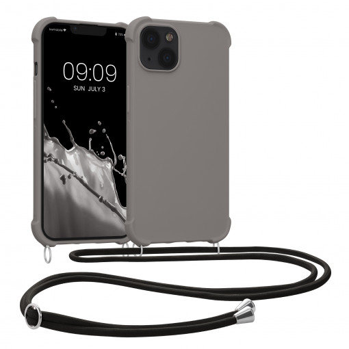 Husa Kwmobile pentru Apple iPhone 13, Silicon, Gri, 55950.43
