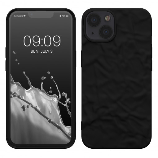 Husa kwmobile pentru Apple iPhone 13, Silicon, Negru, 59836.01